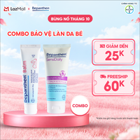 Combo Bảo Vệ Làn Da Bé: 1 Kem Chống Hăm Bepanthen Balm (30G/Tuýp) + 1 Kem Dưỡng Ẩm Hằng Ngày Bepanthen Sensidaily Tuýp (200G/Tuýp)