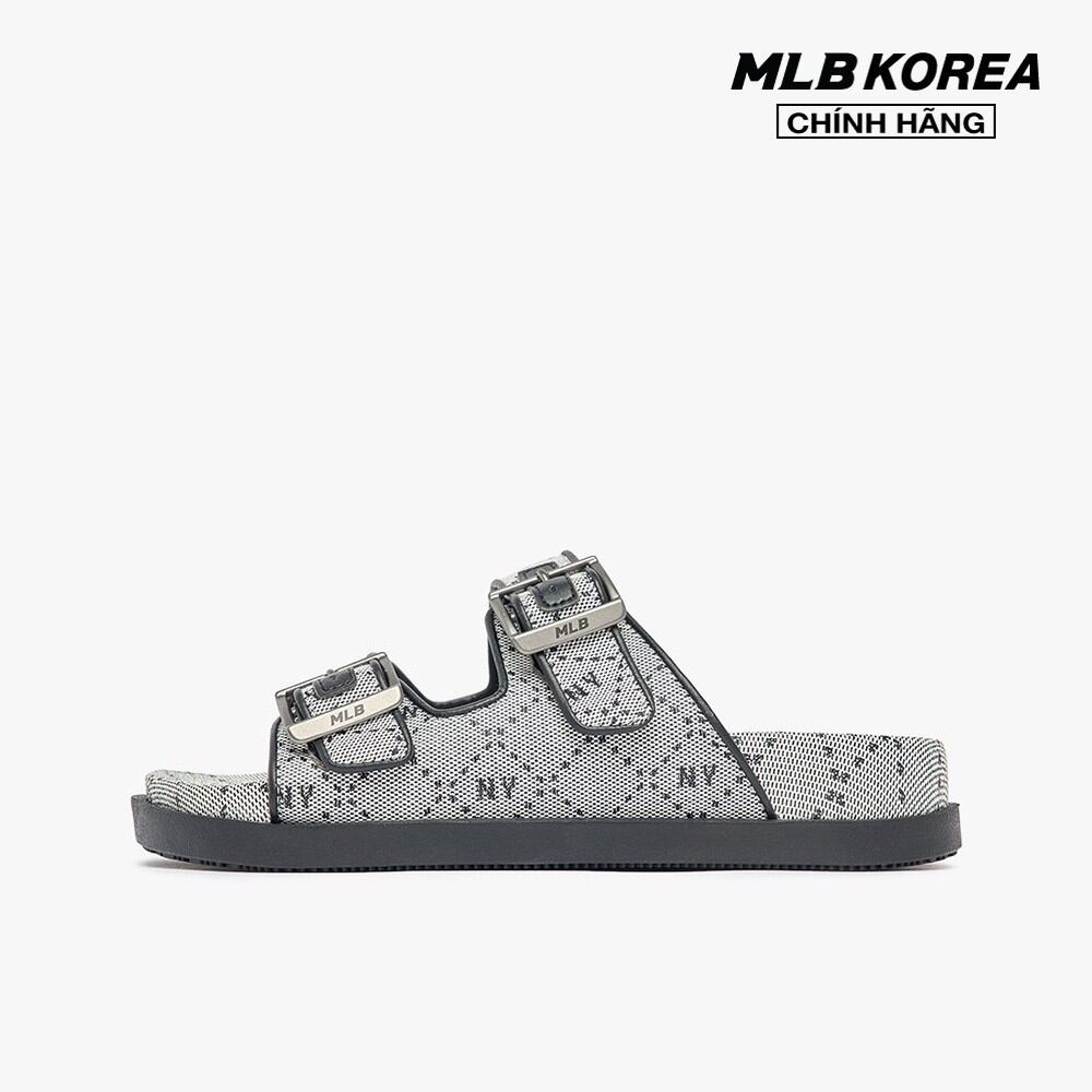 Mlb - dép quai ngang unisex jacquard diamond monogram 3alpctm33-50bks