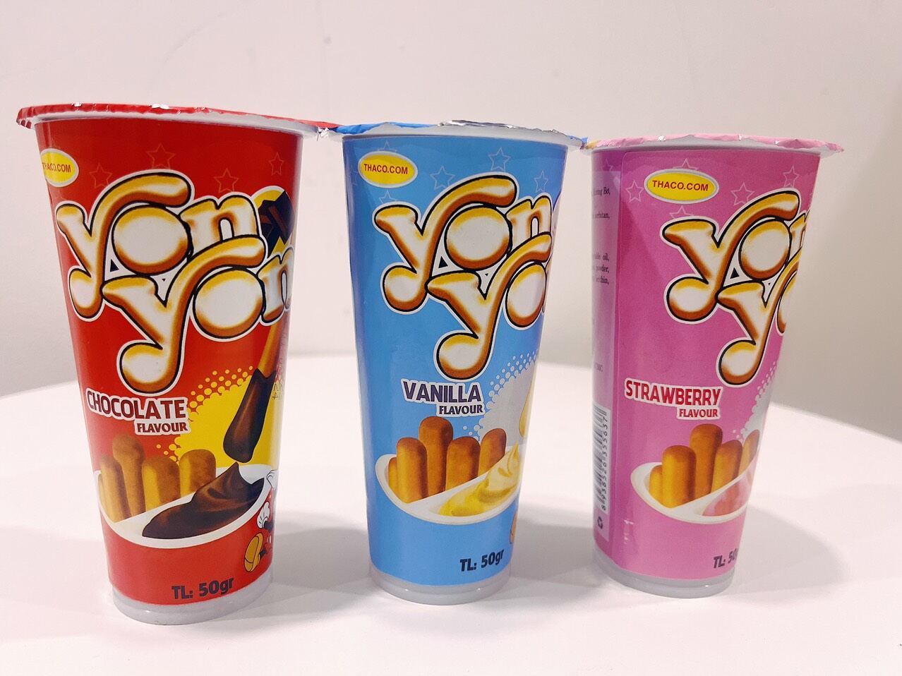 Combo 3 hộp Bánh que chấm kem 3 vị Socola/Dâu/Vani giòn ngon
