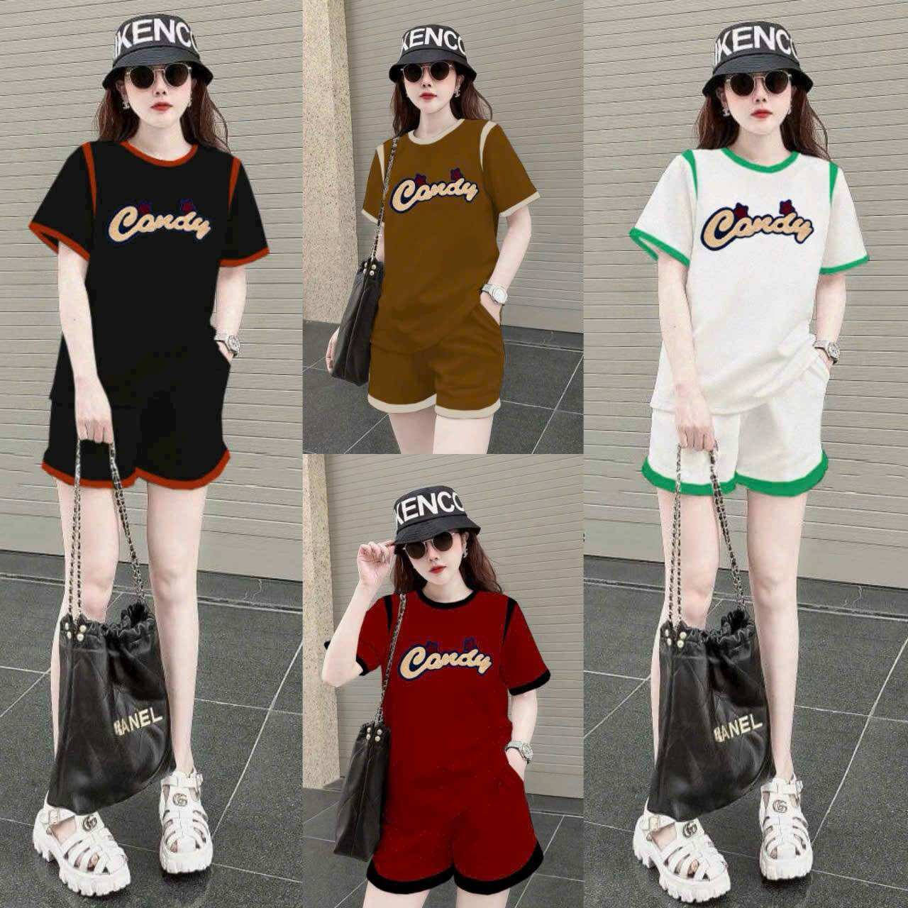 SÉT BỘ SHORT COTTON THÊU LO GO CAO CẤP