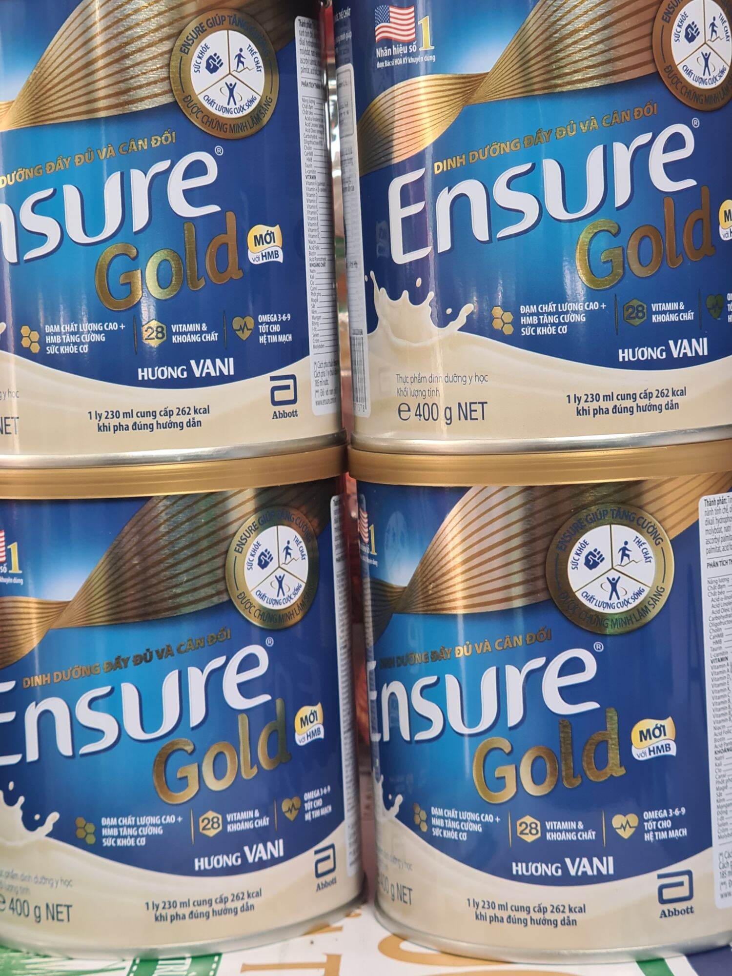 Ensure gold 400g- Hương vani - Dinh dưỡng dành cho người bệnh  và người già kém ăn