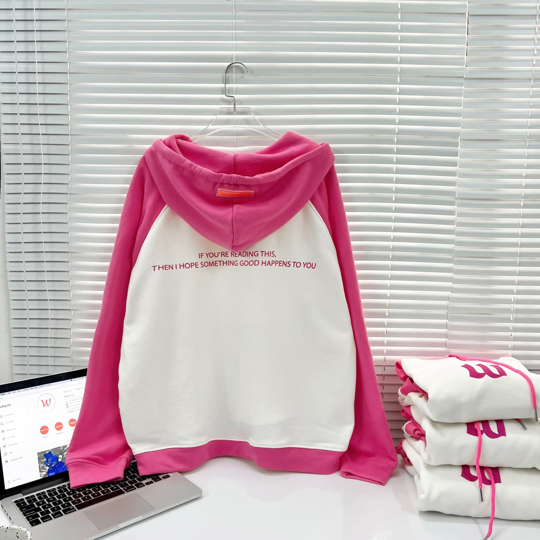 Áo Flamingo Raglan Hoodie