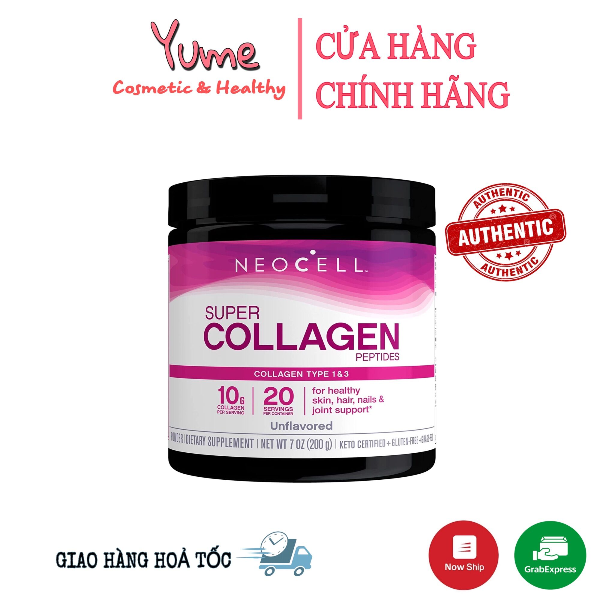 Collagen thuỷ phân Super collagen Neocell 200gr