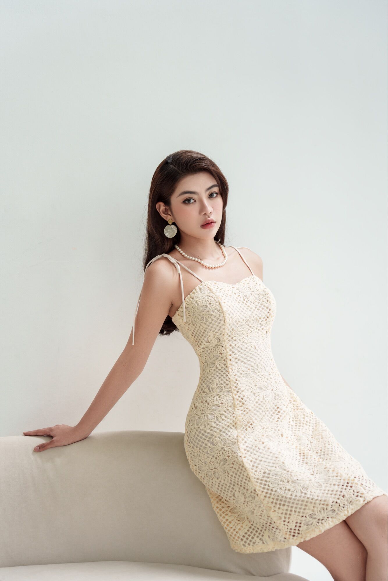 Ceci Cela - Đầm Ren 2 Dây Esa