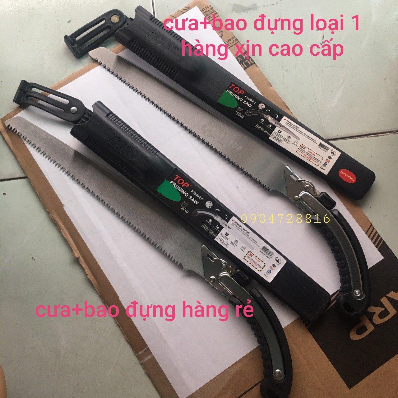 Cưa gỗ cầm tay TOP 350mm - hàng chất lượng cao có bao đựng