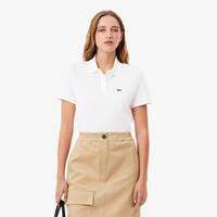Áo Polo Lacoste Nữ Dáng Suông Chất Liệu Piqué Mềm Mại