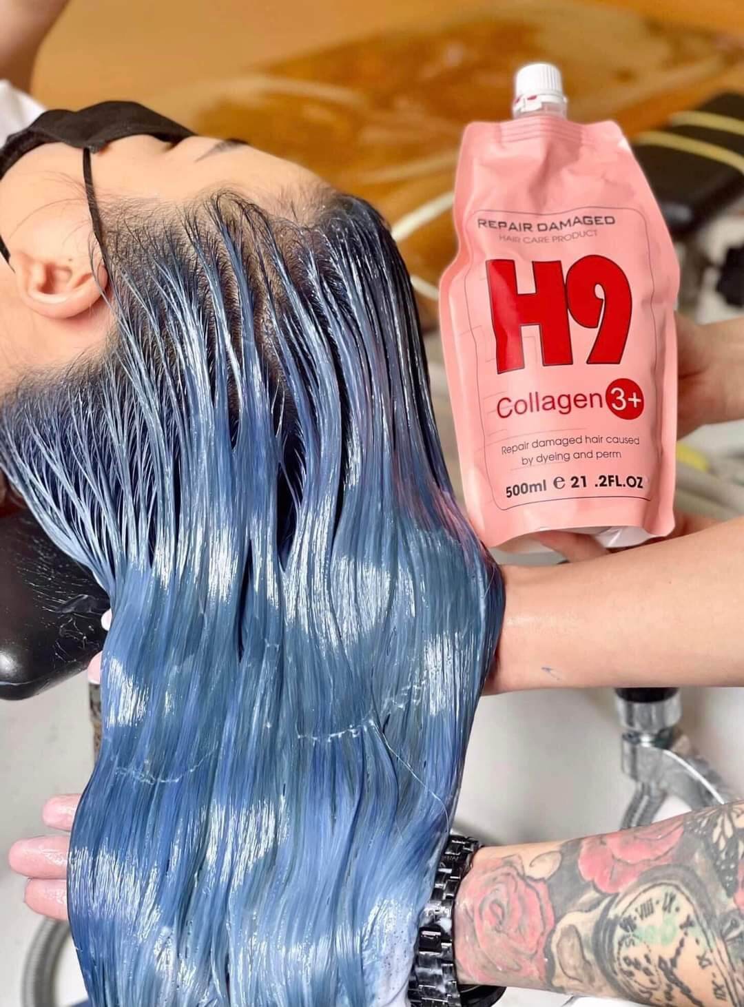 Hấp phục hồi siêu mềm mượt Collagen H9 500ml