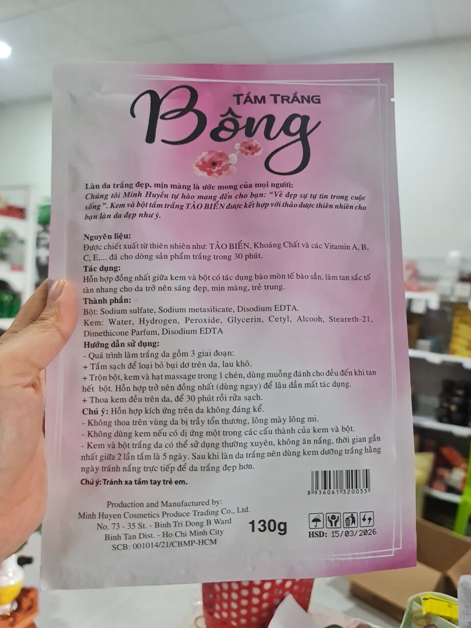 Tắm Trắng BÔNG Siêu Trắng Sao 7 Phút