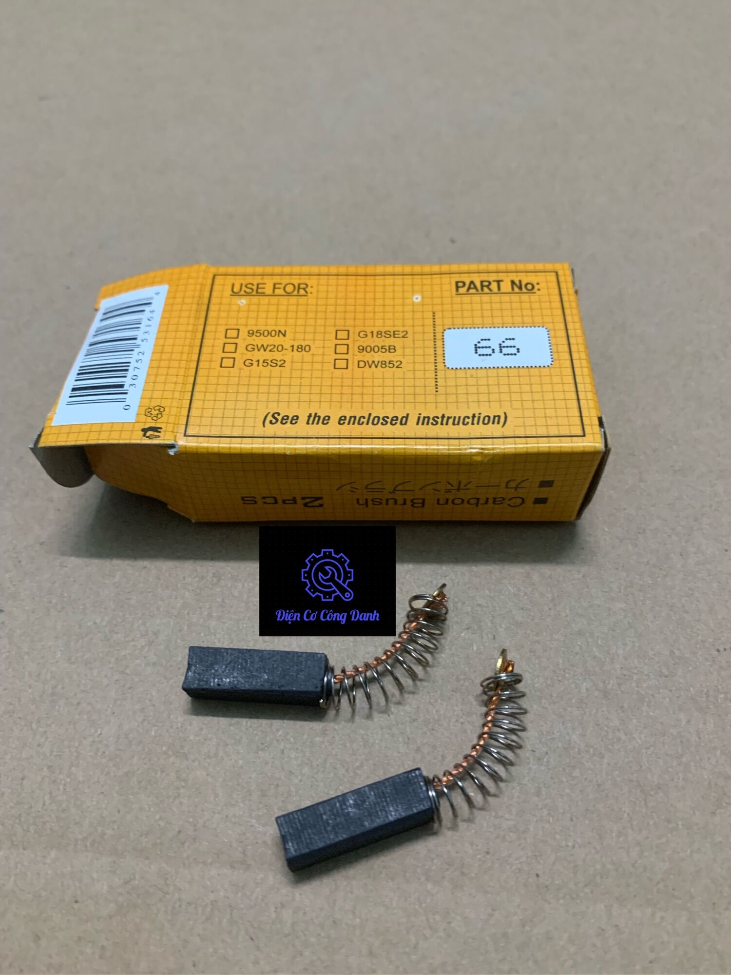 1 cặp chổi than NB 66 chính hãng dùng cho máy khâu bao, sinh tố, cưa gỗ pin,...