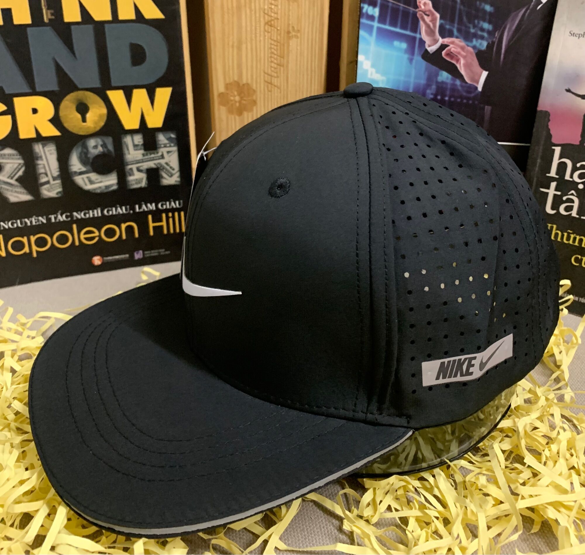 Nón snapback nam nón lưỡi bằng nam ni.ke logo in phản quang