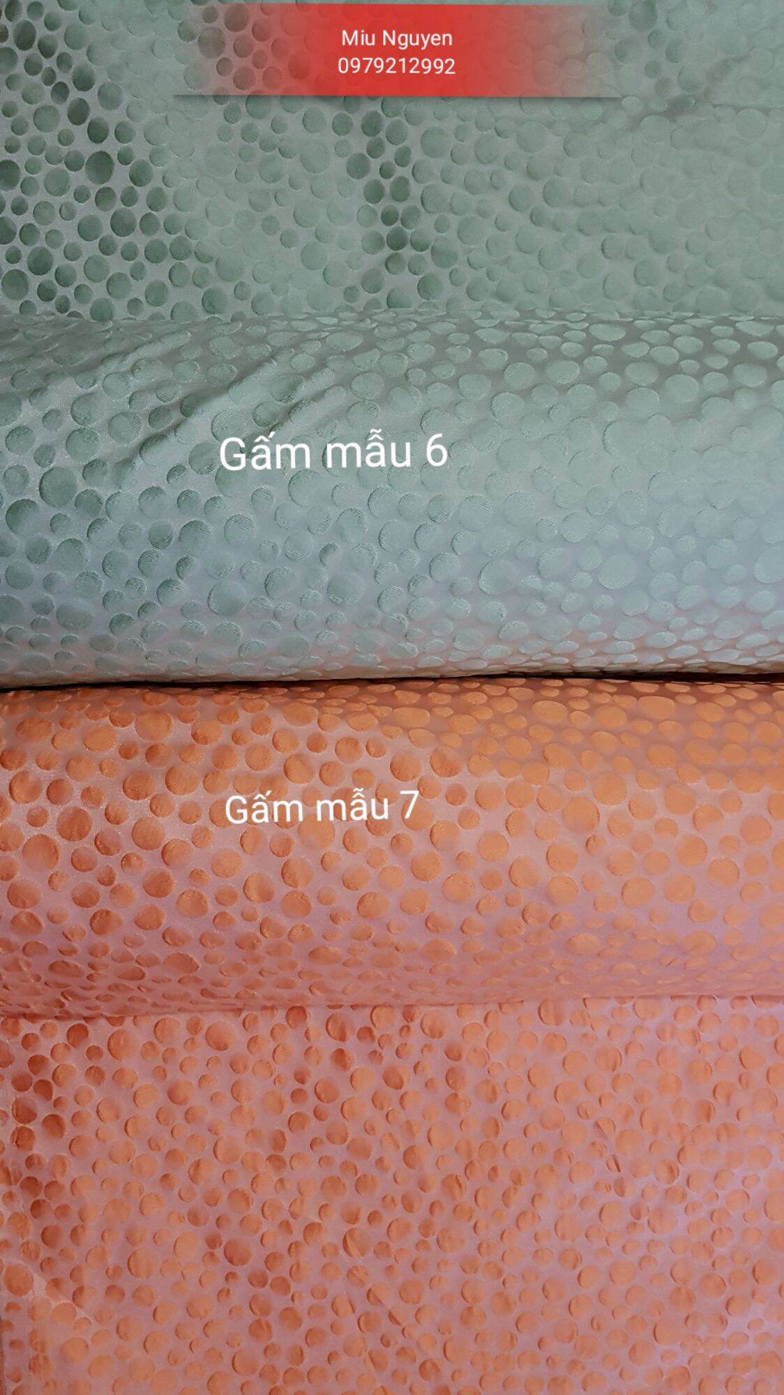 Vải Gấm chấm bi siêu đẹp