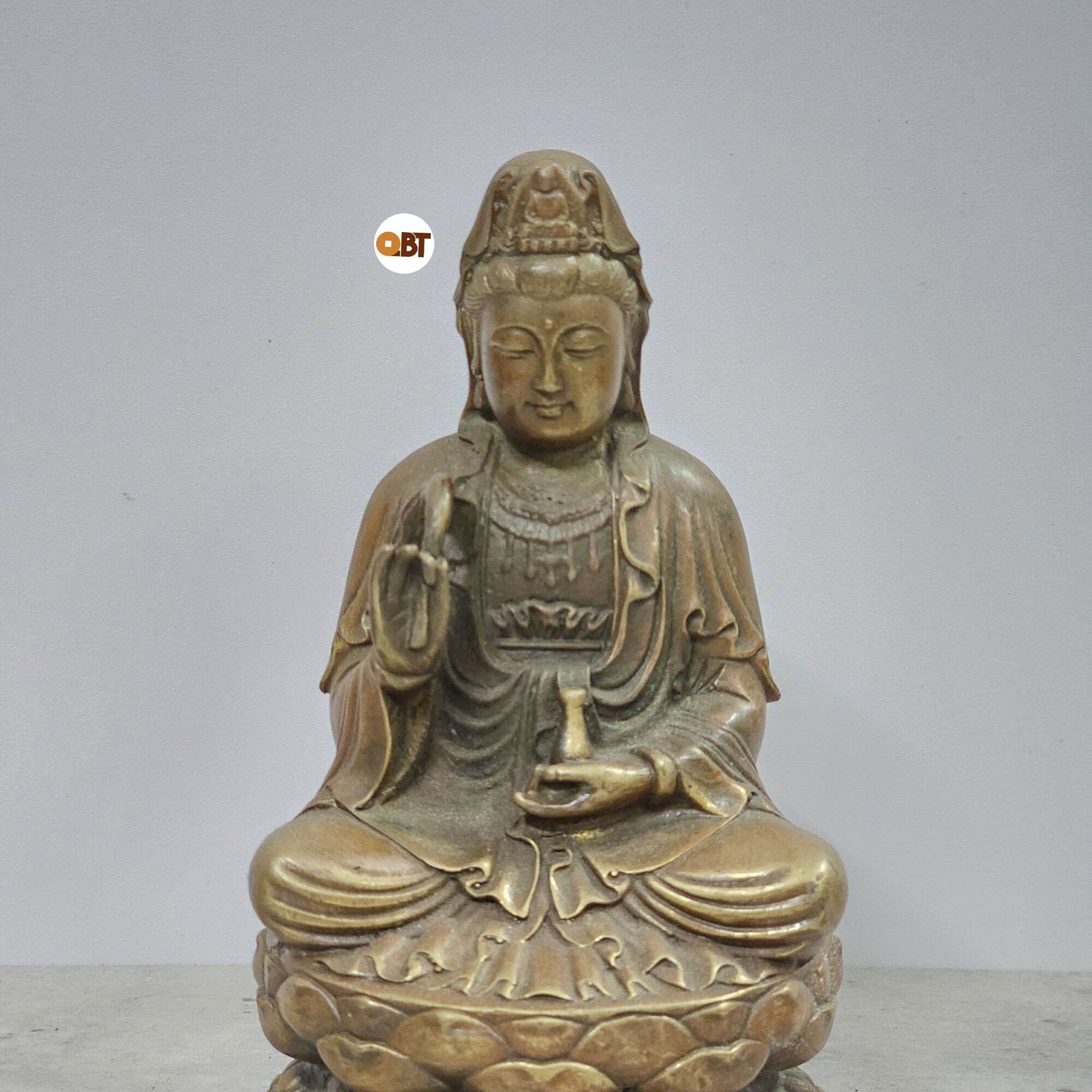 Phật bà quan âm ngồi bằng đồng phong thuỷ