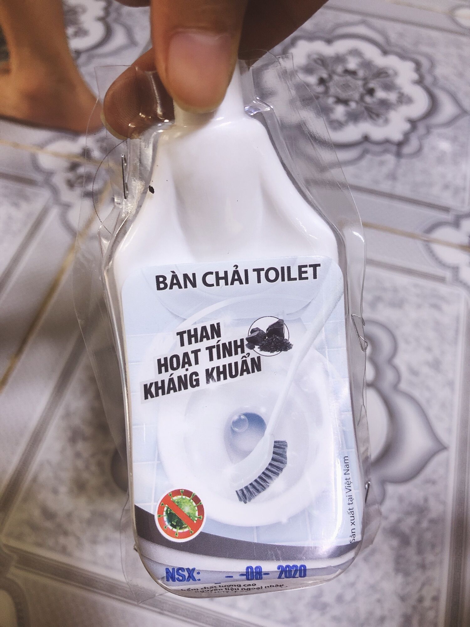 Bàn chải chà toilet than tre dài 40cm ( 1 cây )