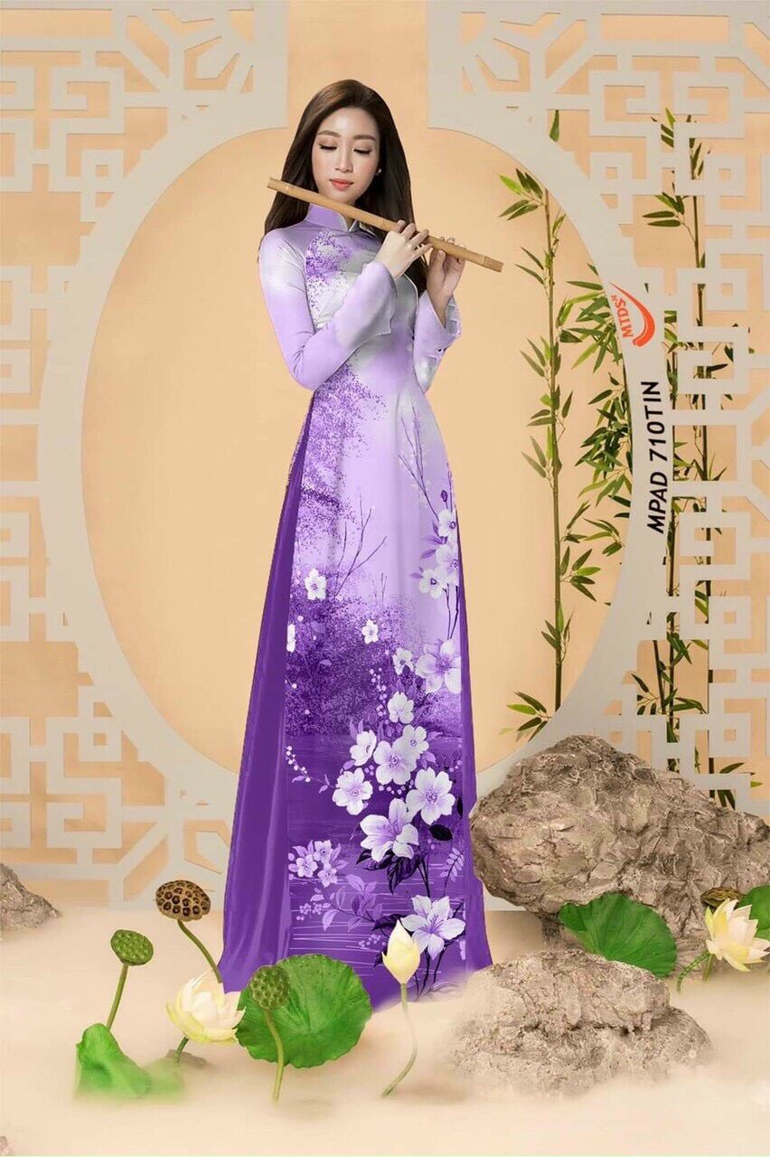 Vải áo dài phong cảnh