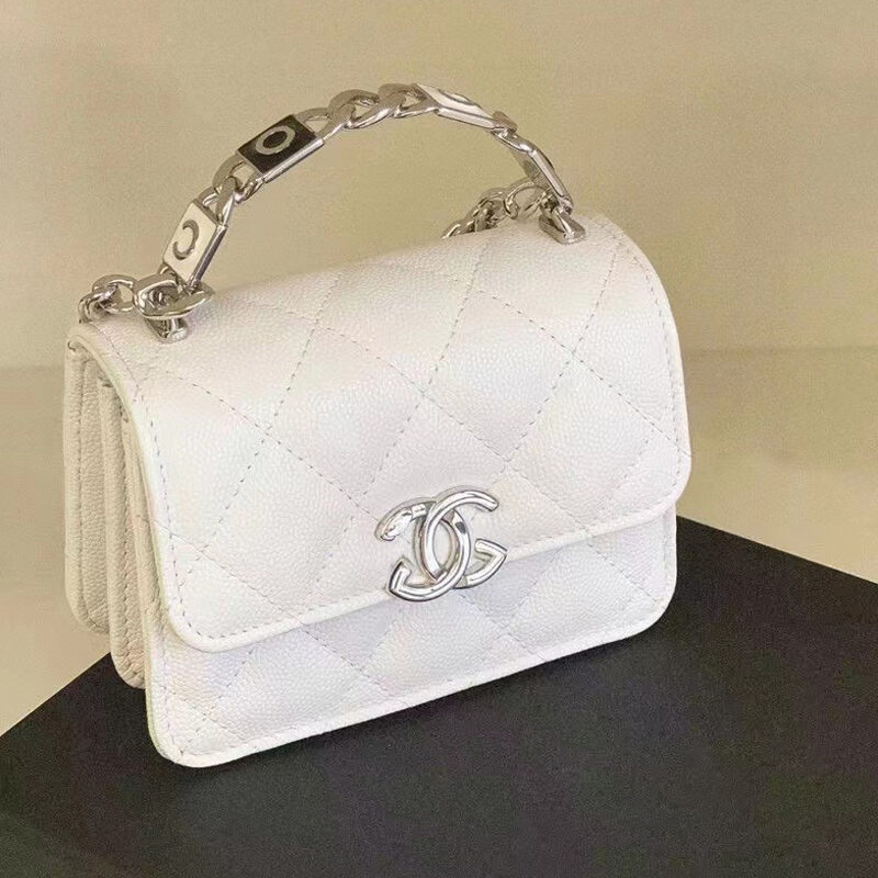 Túi đeo chéo Chanel nữ xách tay màu ghi luxury chất lượng cao