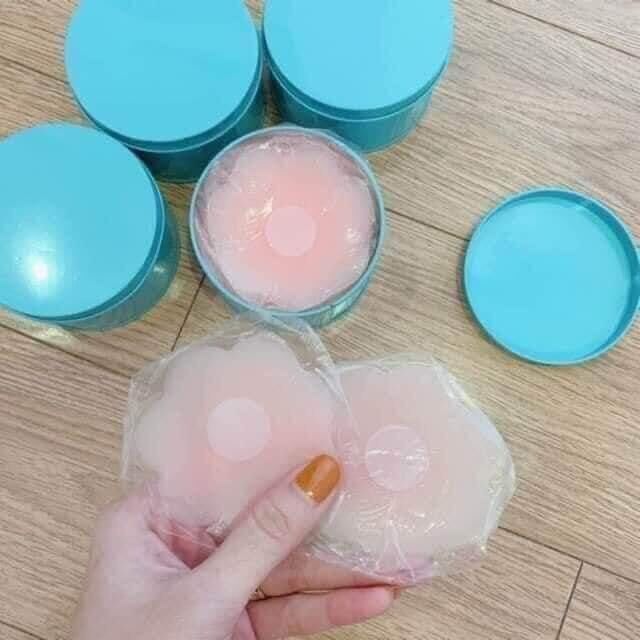 Hộp xanh 5 đôi miếng dán nhũ hoa, dán ti silicon