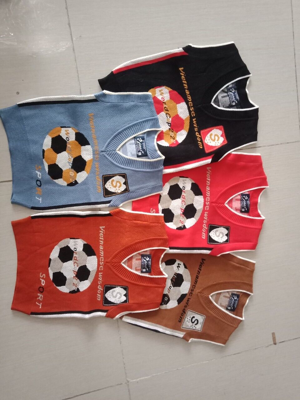 Áo len gile bé trai 1-7 tuổi