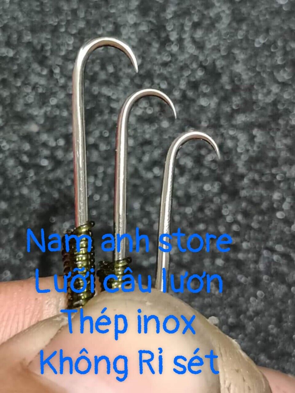 1 lưỡi câu lươn Inox thép không gỉ Siêu sắc bén đã tóm sẵn dây cước