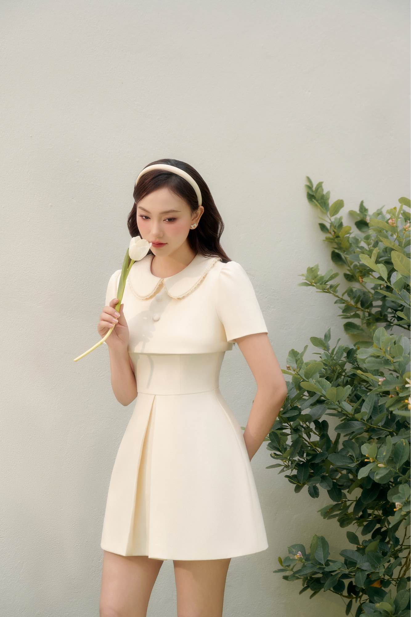 Céleste - váy cổ sen camy dress