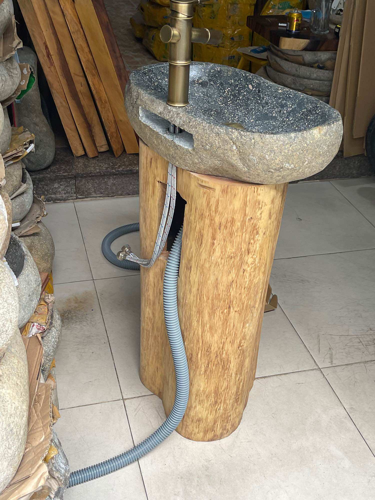 Trụ gỗ 🪵 tròn để lavabo ( Giá chỉ Trụ gỗ)