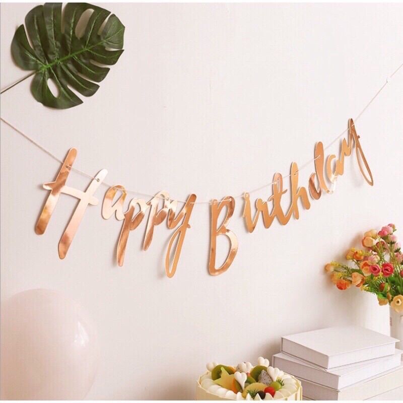 Dây Happy Birthday Ép Kim trang trí sinh nhật