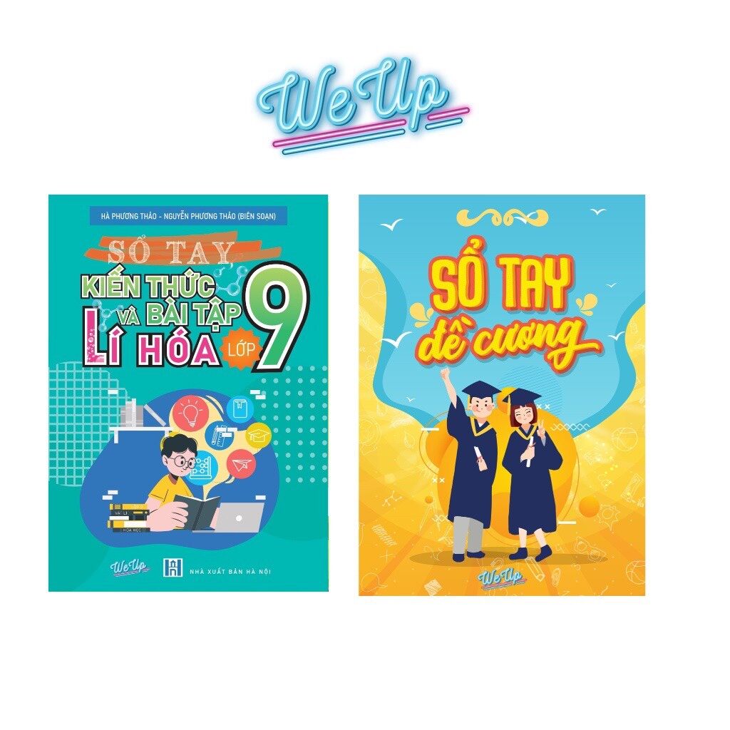 Combo 2 cuốn sổ tay lí hóa lớp 9 và sổ tay đề cương