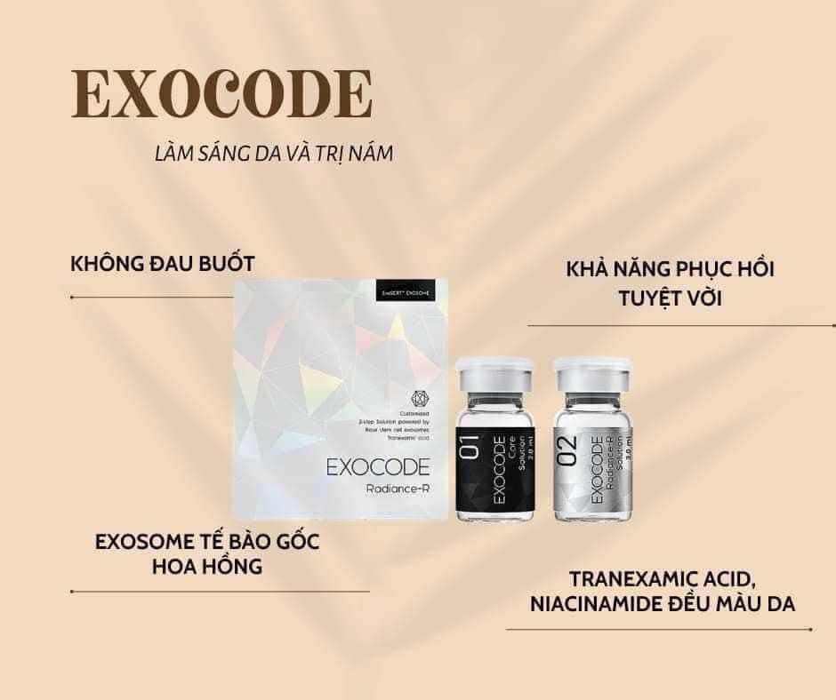 Exocode tinh chất giảm nám trắng da 1 hộp 3 cặp