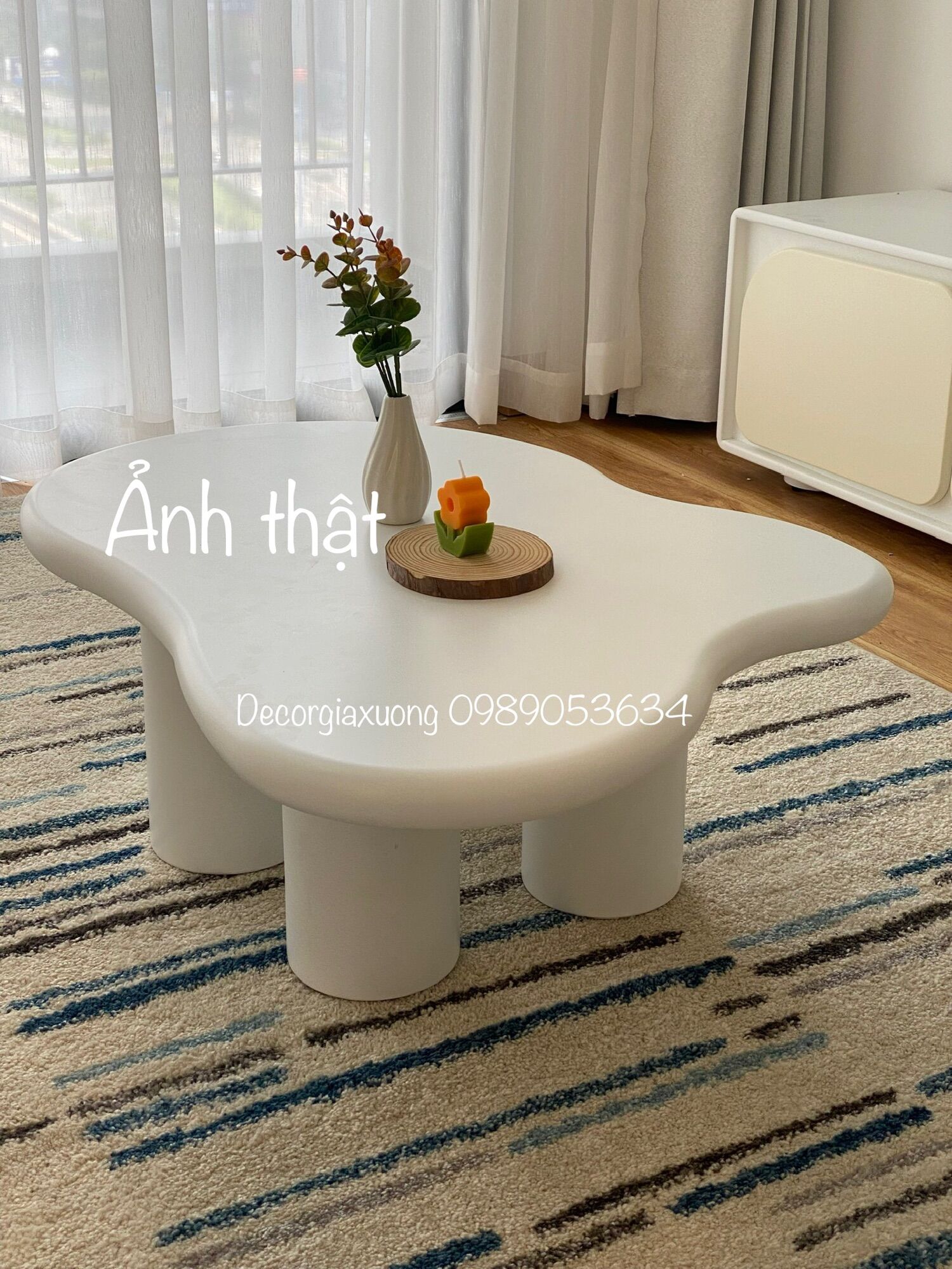 Bàn trà, bàn sofa, bàn cafe trang trí phòng khách phong cách Châu Âu DẦY 5cm #Decorgiaxuong