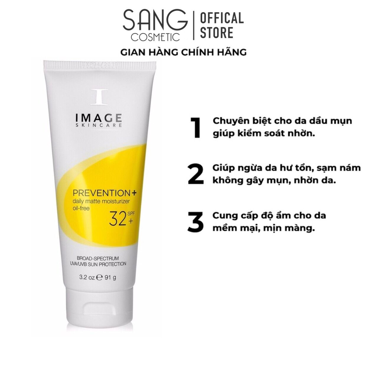 Kem chống nắng dành cho da dầu Image Skincare Prevention+ Daily Matte Moisturizer SPF32+ 91gr