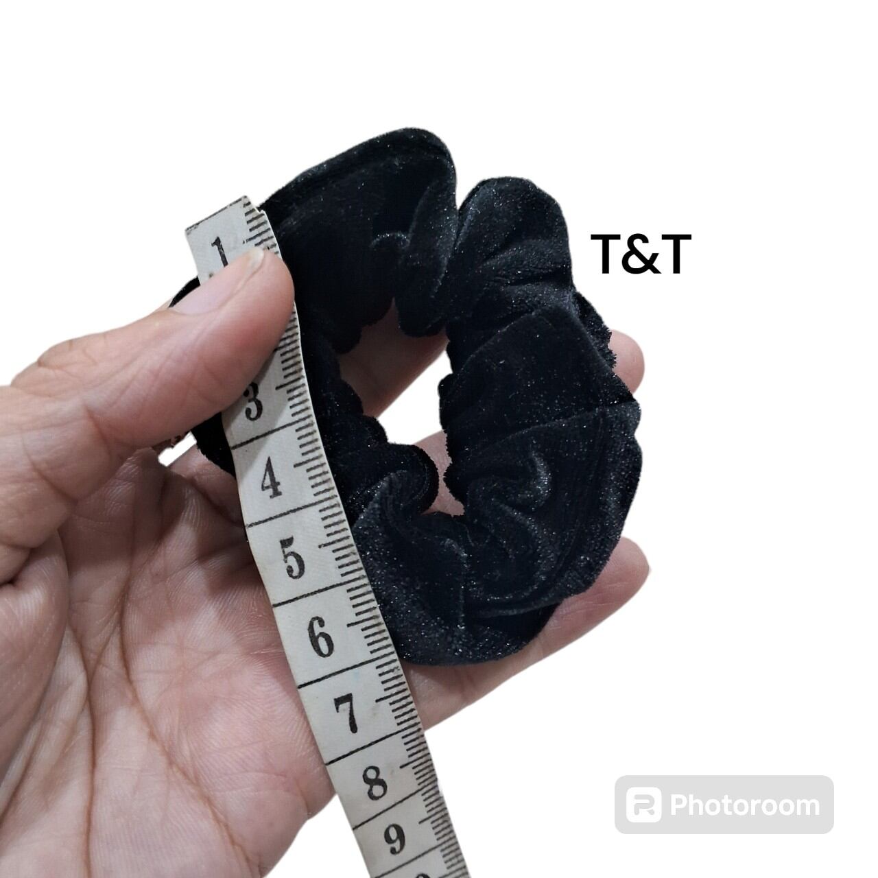 Cột tóc vải nhung trơn màu đen (cở nhỏ/cở lớn)