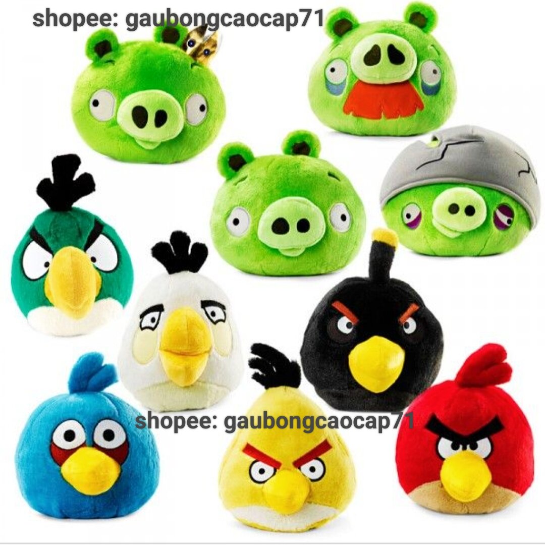 ❌gấu bông, thú nhồi bông đầu chim angry birds 20cm