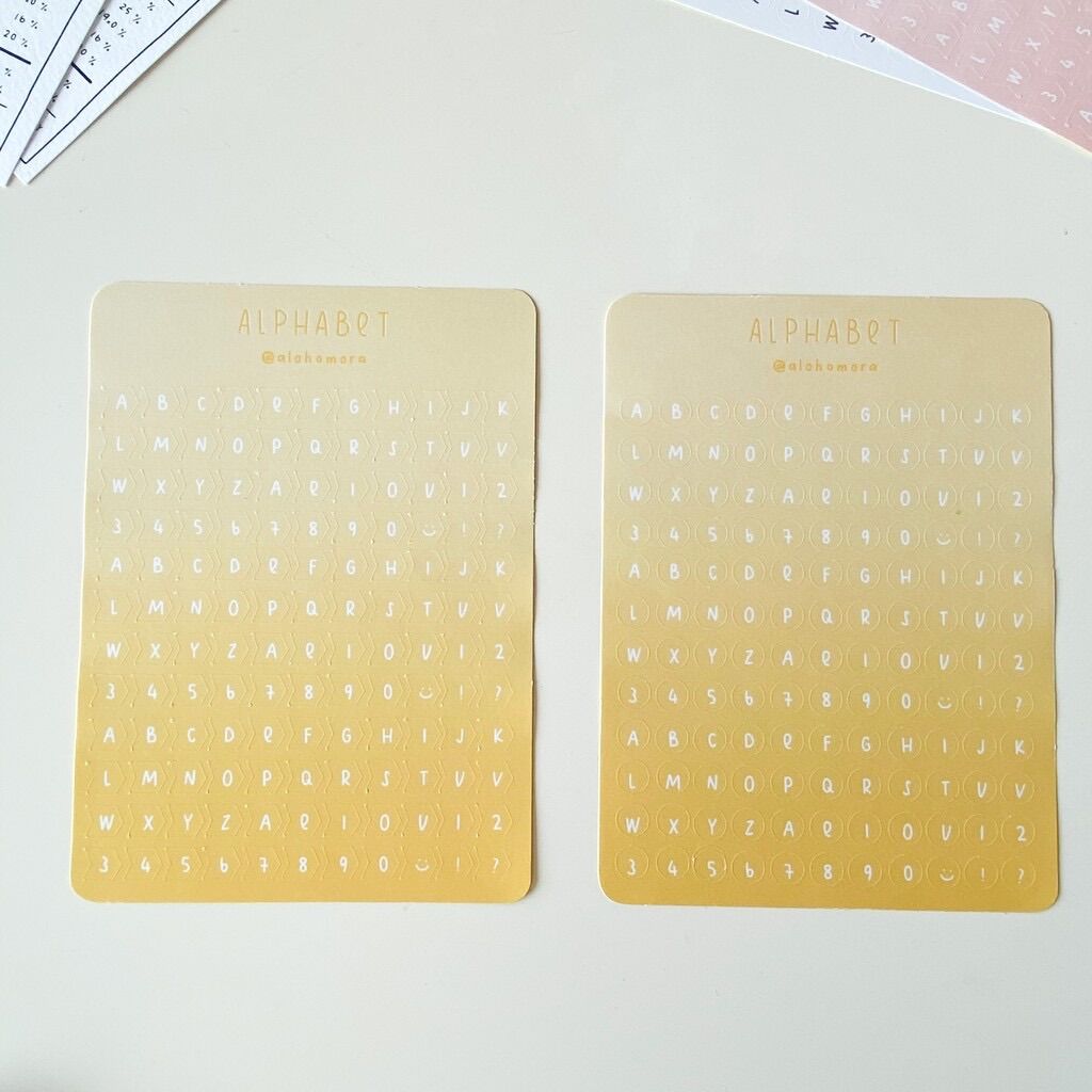 Hình Dán Alphabet / Letter Sticker Sheet