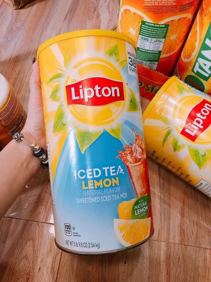 Bột trà chanh lipton iced tea lemon của mỹ