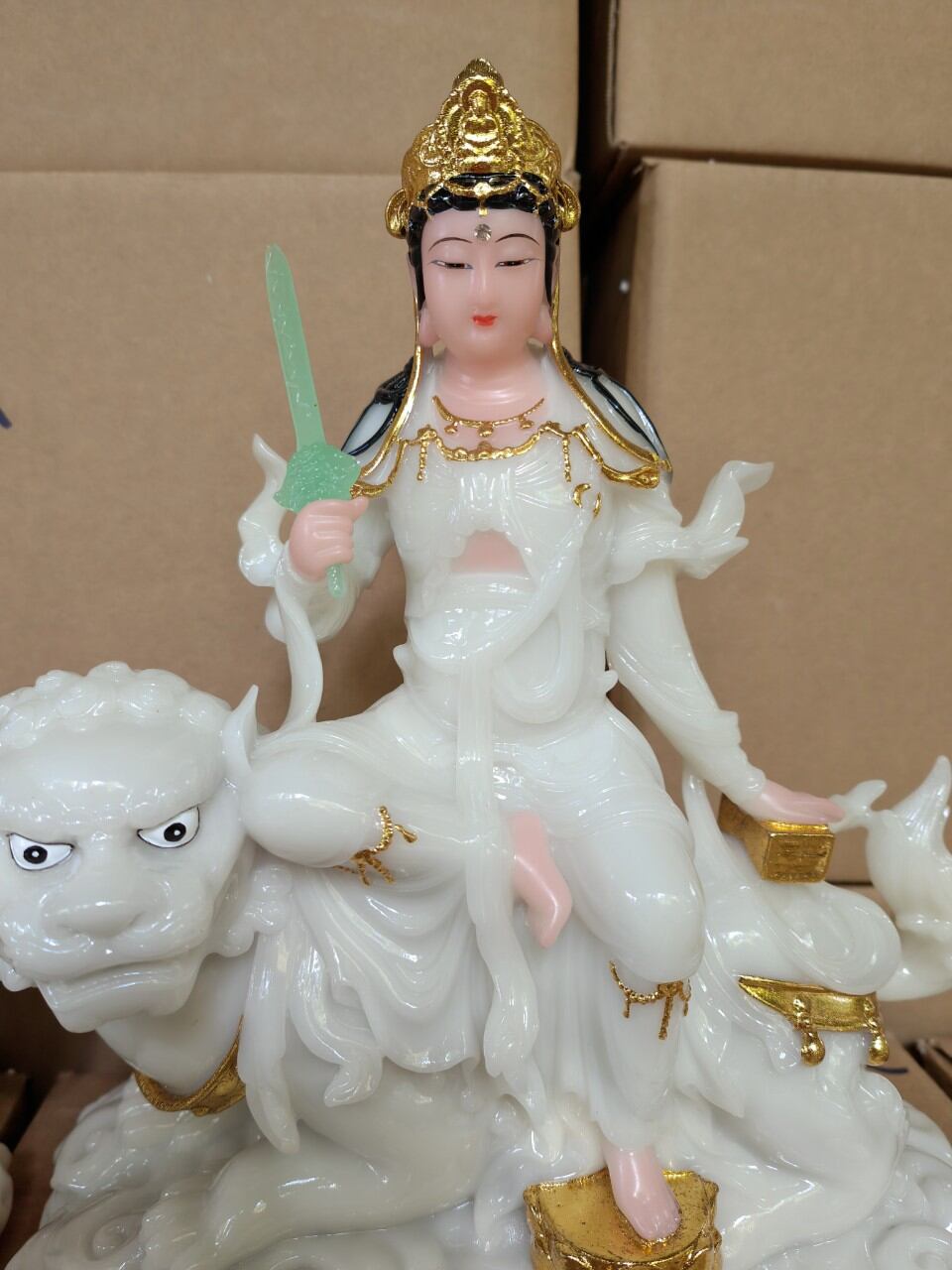 Tượng Văn Thù Bồ Tát  cao 30cm