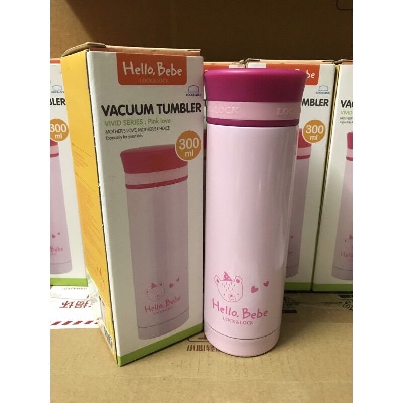 Bình giữ nhiệt hello bebe pink love-hbb314