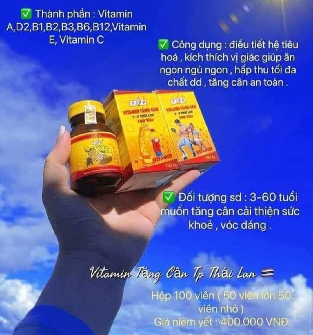 Vi.ta.min Tăng Cân dành cho người gầy vị trái cây