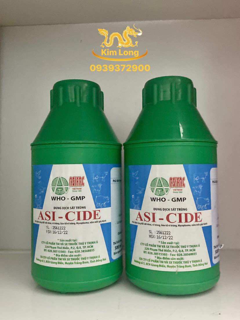 Asi-cide 500ml sát trùng chuồng trại, cơ sở chăn nuôi, lò ấp trứng..