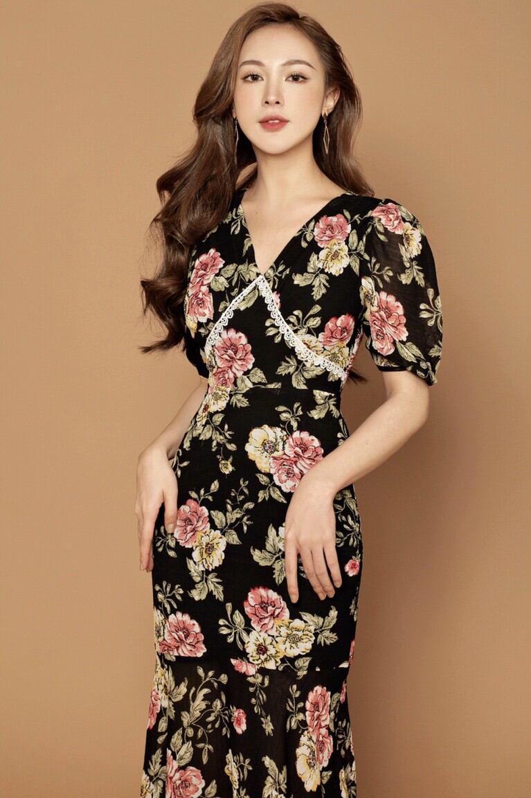 Đầm maxi bông đuôi cá ảnh thật sp 100%