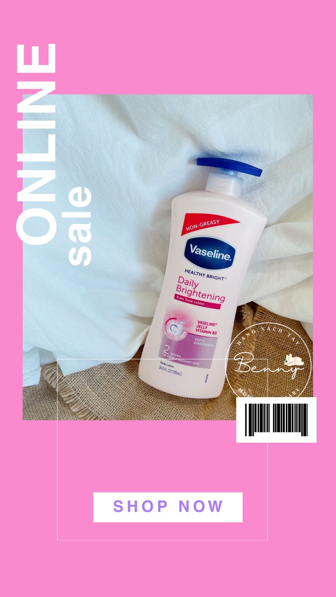 Dưỡng thể Vaseline Mỹ mẫu mới 725ml