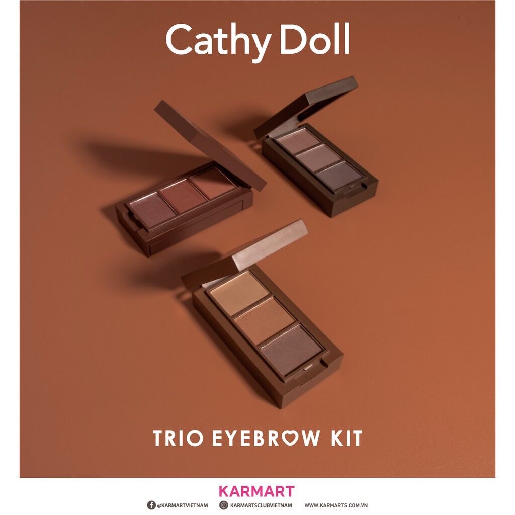 Phấn kẻ chân mày Cathy Dolll Trio Eyebrow Kit