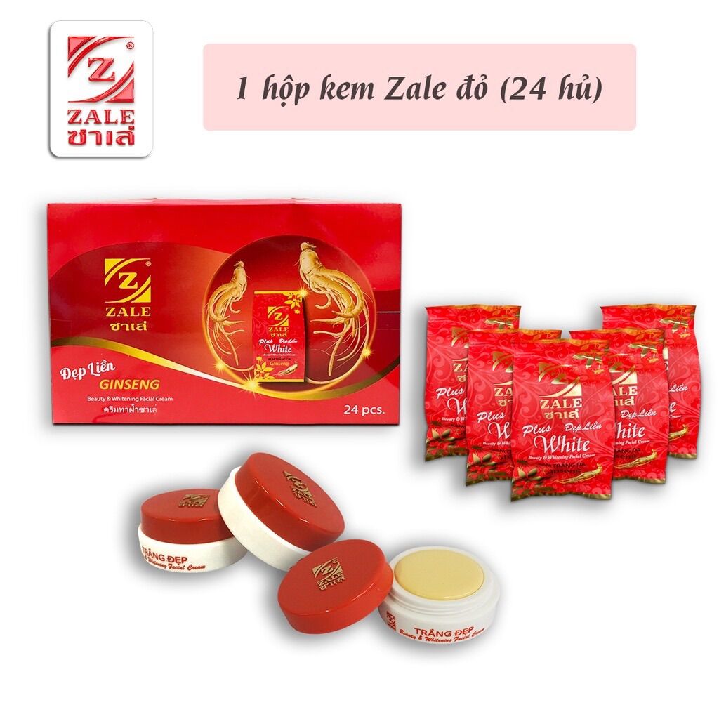 Sỉ 1 lố 24 gói Zale kem trắng da - zale đỏ 6g thái