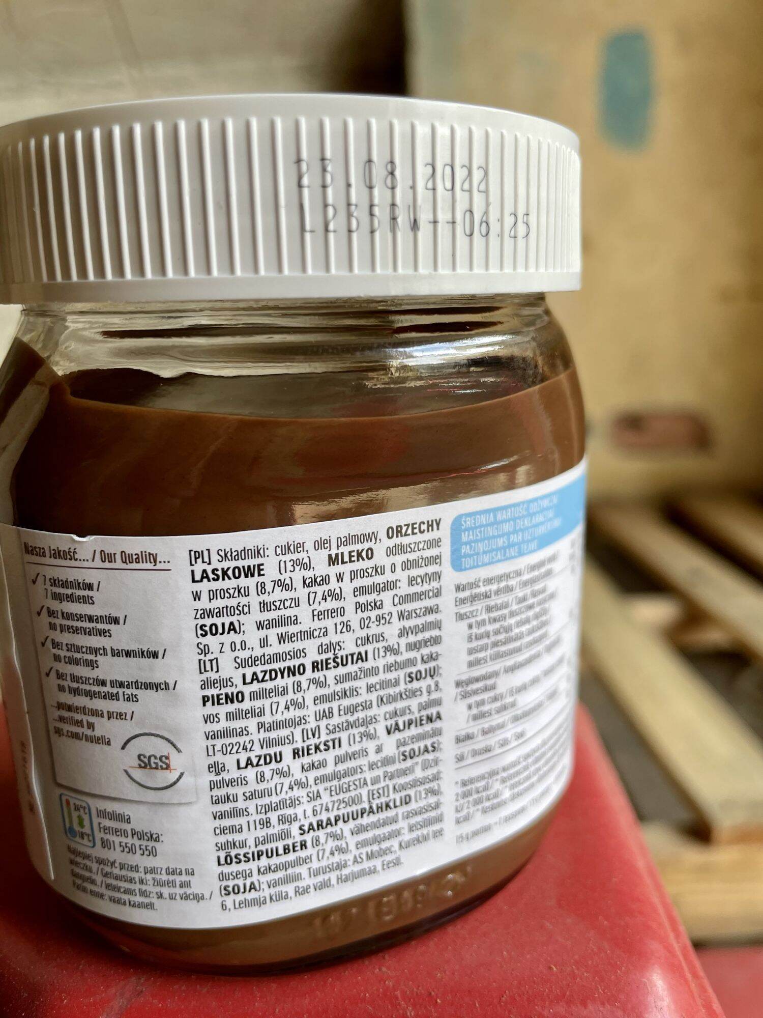 Nutella Mứt hạt phỉ 750 gram xuất xứ Ba Lan