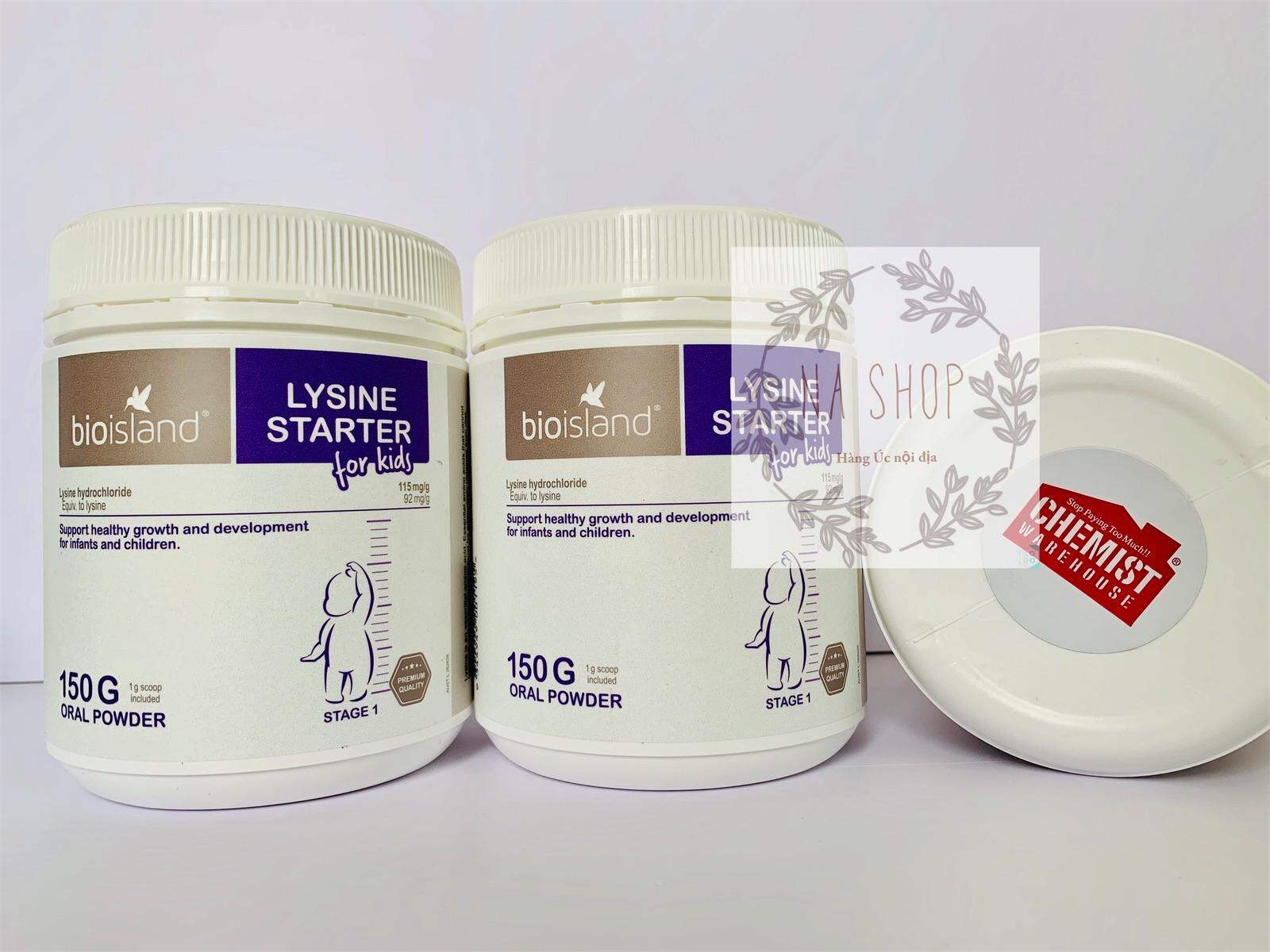 Bột tăng chiều cao Bio Island Lysine 150g- Úc (Mẫu mới- tem chemist)
