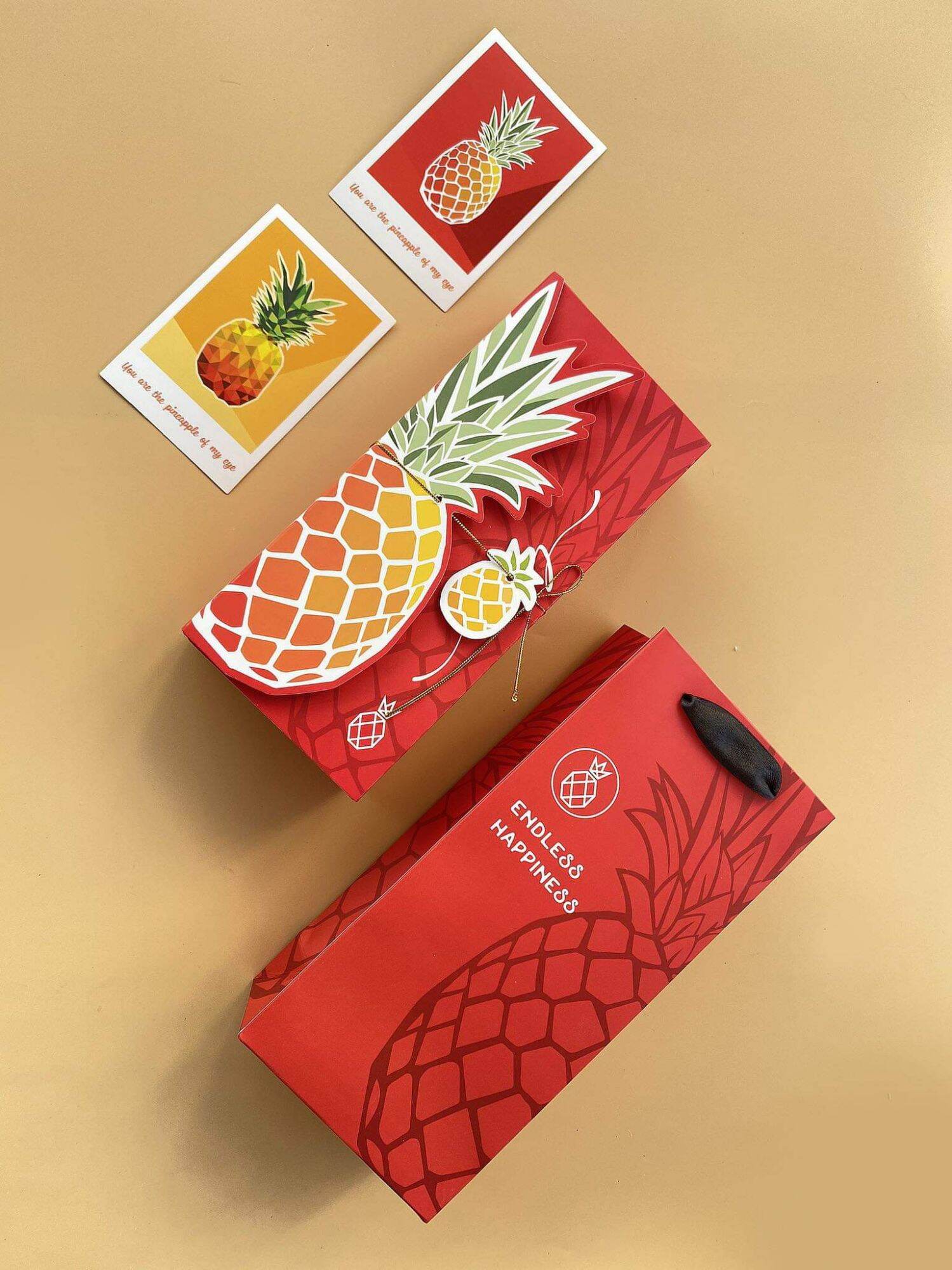Set 10 bộ hộp bánh dứa, bánh quy trái dứa đỏ - bí đỏ shop dụng cụ làm bánh