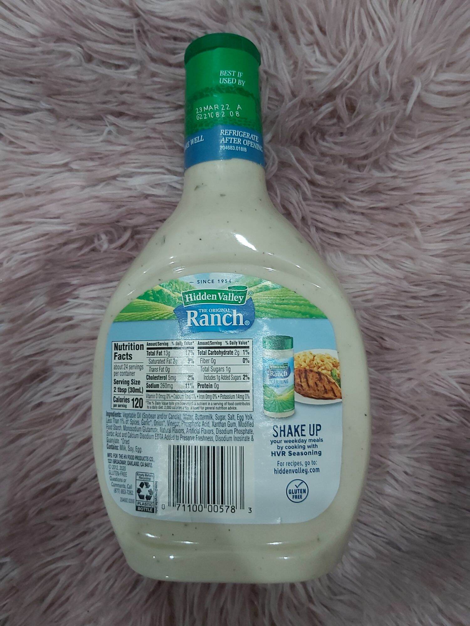 Sốt chấm, sốt trộn salad hiddenI valley ranch original size 236ml, 709ml