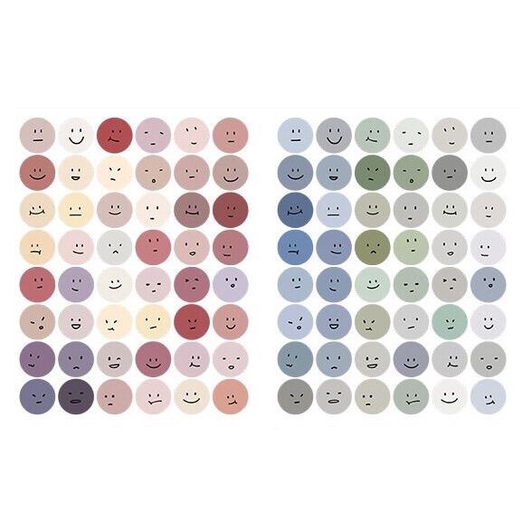 Set sticker dot emoji Morandi