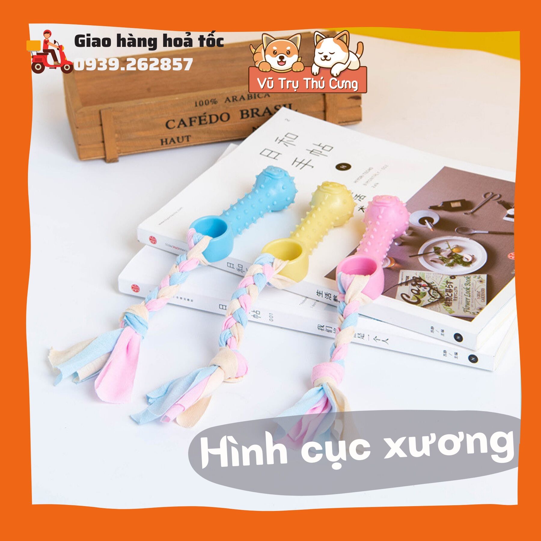 Đồ chơi xương gặm cho chó mèo sạch răng