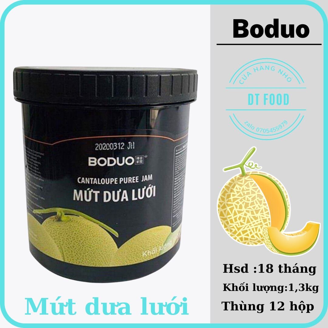 Mứt dưa lưới Boduo hộp 1,3kg