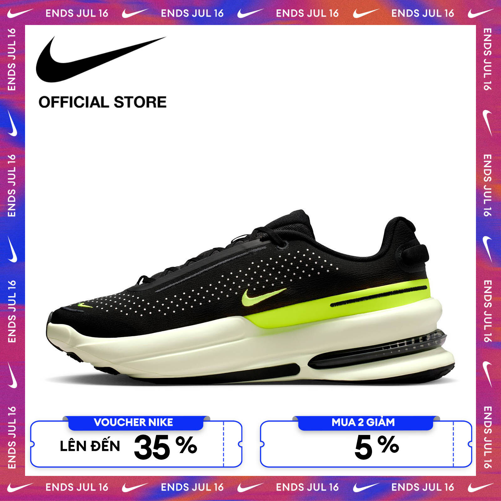 [15-16.07 | VOUCHER ĐẾN 35% + MUA 2 GIẢM 5%] Giày thể thao Nam Nike Air Zoom Upturn SC Men's Shoes - BLACK