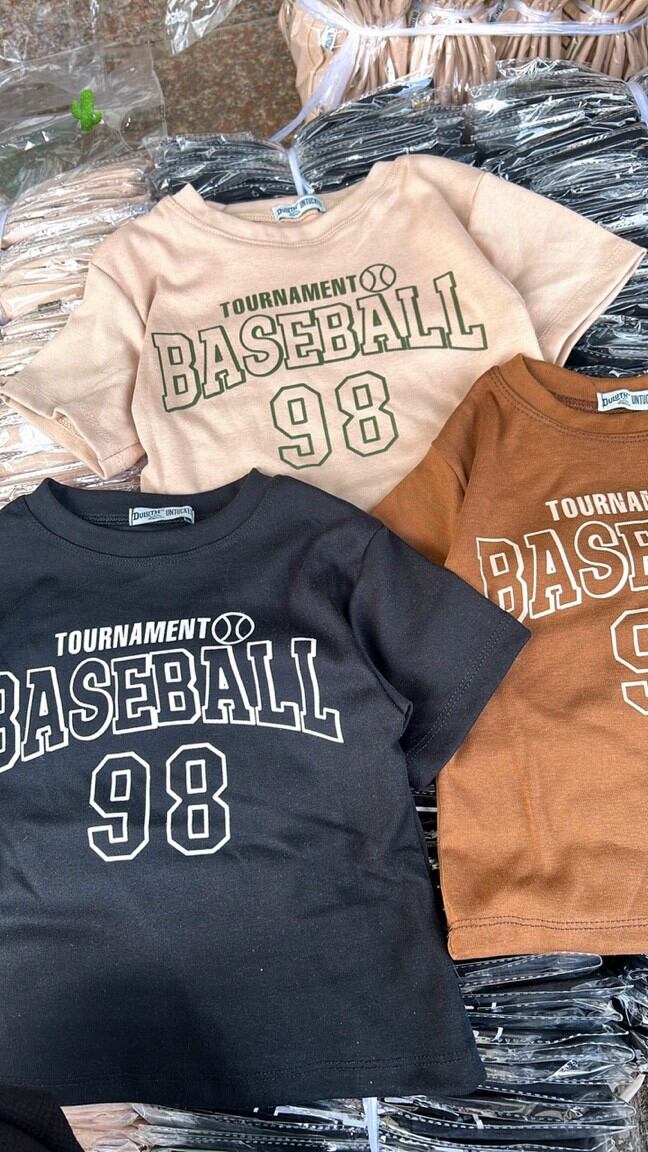 Áo croptop chữ in BaseBal 98